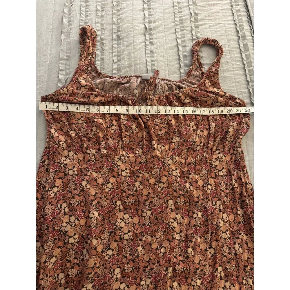 Old Navy Waist-Defined Floral Midi Dress‎ XXL Peasant Cottage Babydoll Milkmaid